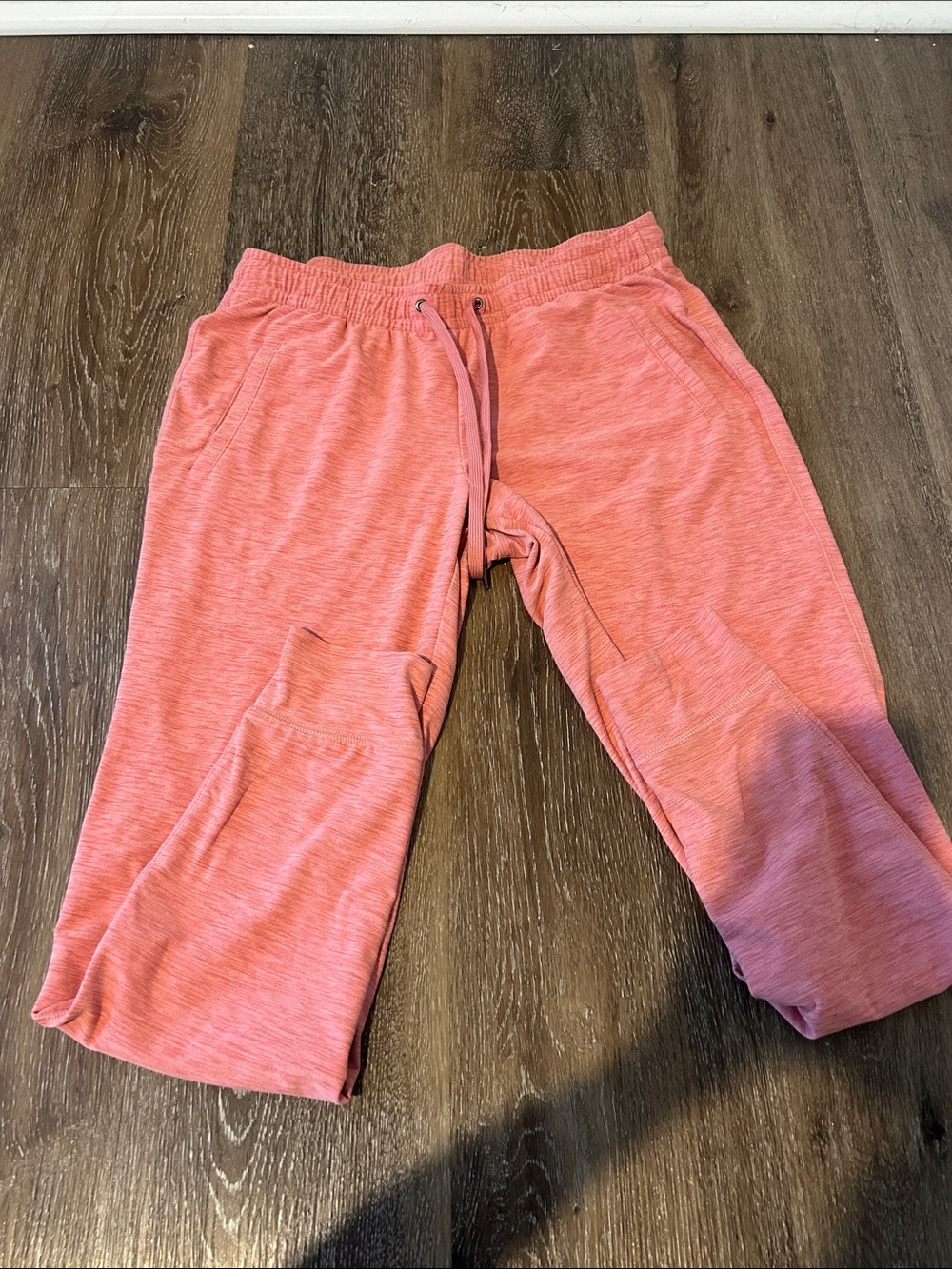 Coral Pink Women Drawstring Jogger Bottoms